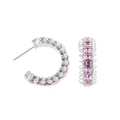 Silverfärgade örhängen Spike Noir rosa - 2,5 cm