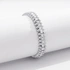 Silverfärgat armband Spike Noir, klara stenar med nitar - Elastiskt