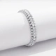 Silverfärgat armband Spike Noir, klara stenar med nitar - Elastiskt