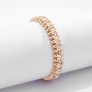 Guldfärgat armband Spike Noir, rosa hjärtan - Elastiskt