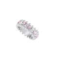 Silverfärgad ring Spike Noir, rosa hjärtan - 17 mm