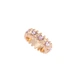 Guldfärgad ring Spike Noir, rosa hjärtan - 17 mm