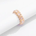 Guldfärgad ring Spike Noir, rosa hjärtan - 19 mm