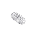 Silverfärgad ring Spike Noir, klara hjärtan - 18 mm