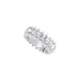 Silverfärgad ring Spike Noir, klara hjärtan - 18 mm