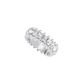 Silverfärgad ring Spike Noir, klara hjärtan - 18 mm