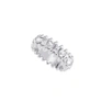 Silverfärgad ring Spike Noir, klara hjärtan - 18 mm