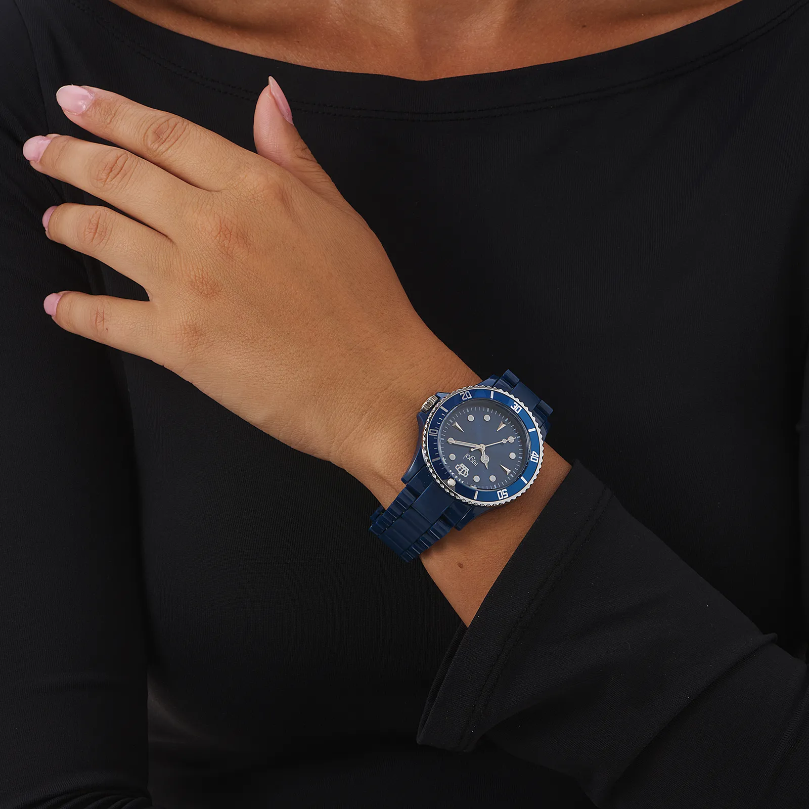 Regal unisexklocka, blått plastband - R77334-343