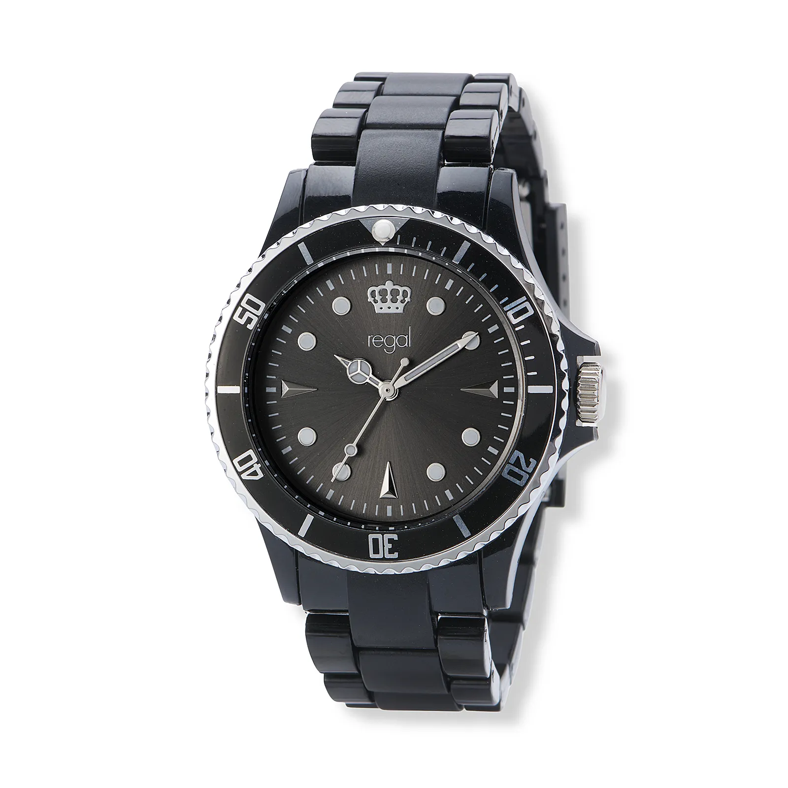 Regal unisexklocka, svart plastband - R77334-247