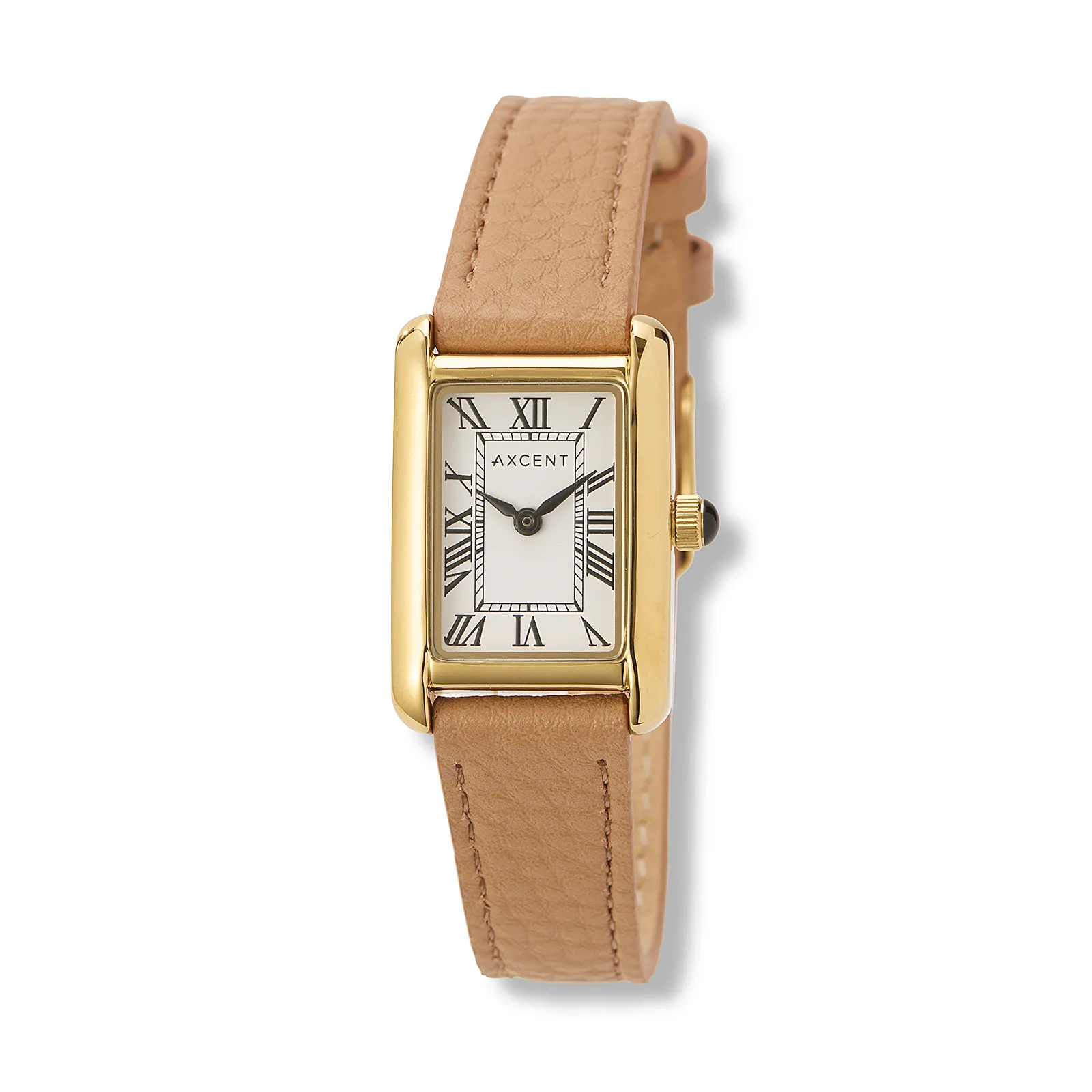 Axcent damklocka vit/guld, beige band - X25958-120