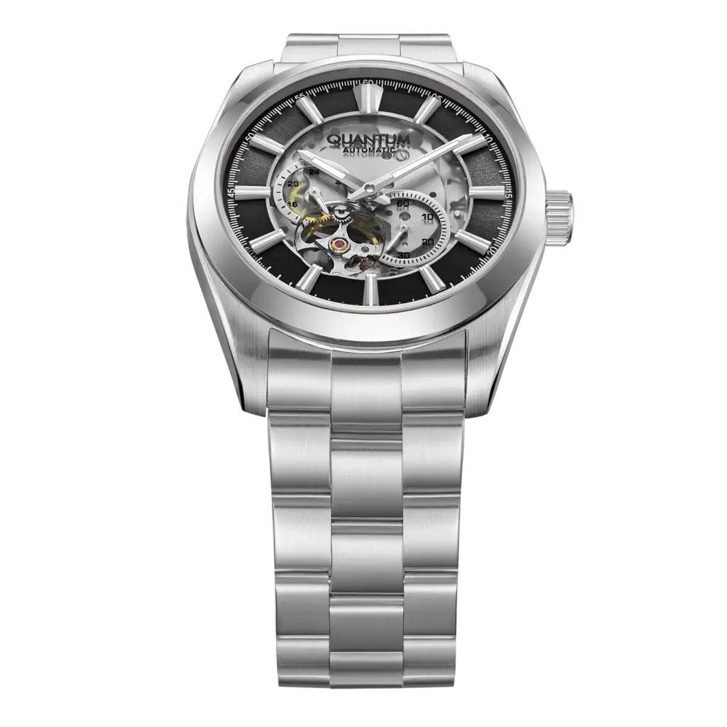 Quantum Automatic herr grå/stål, silikonband - QMG1132.350