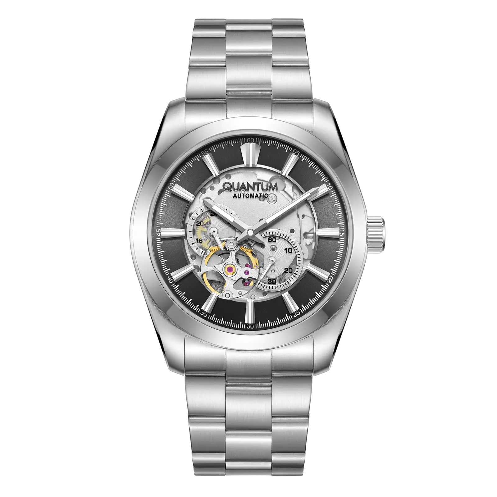 Quantum Automatic herr grå/stål, silikonband - QMG1132.350