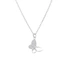 Rhodiumpläterat silverhalsband, fjäril med kubisk zirkonia - 45 cm