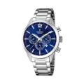 Festina Timeless Chrono herrklocka blå/stål, metallband - F20343/7