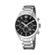 Festina Timeless Chrono herrklocka svart/stål, metallband - F20343/8