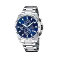 Festina Chrono Sport herrklocka blå/stål, metallband - F20463/2