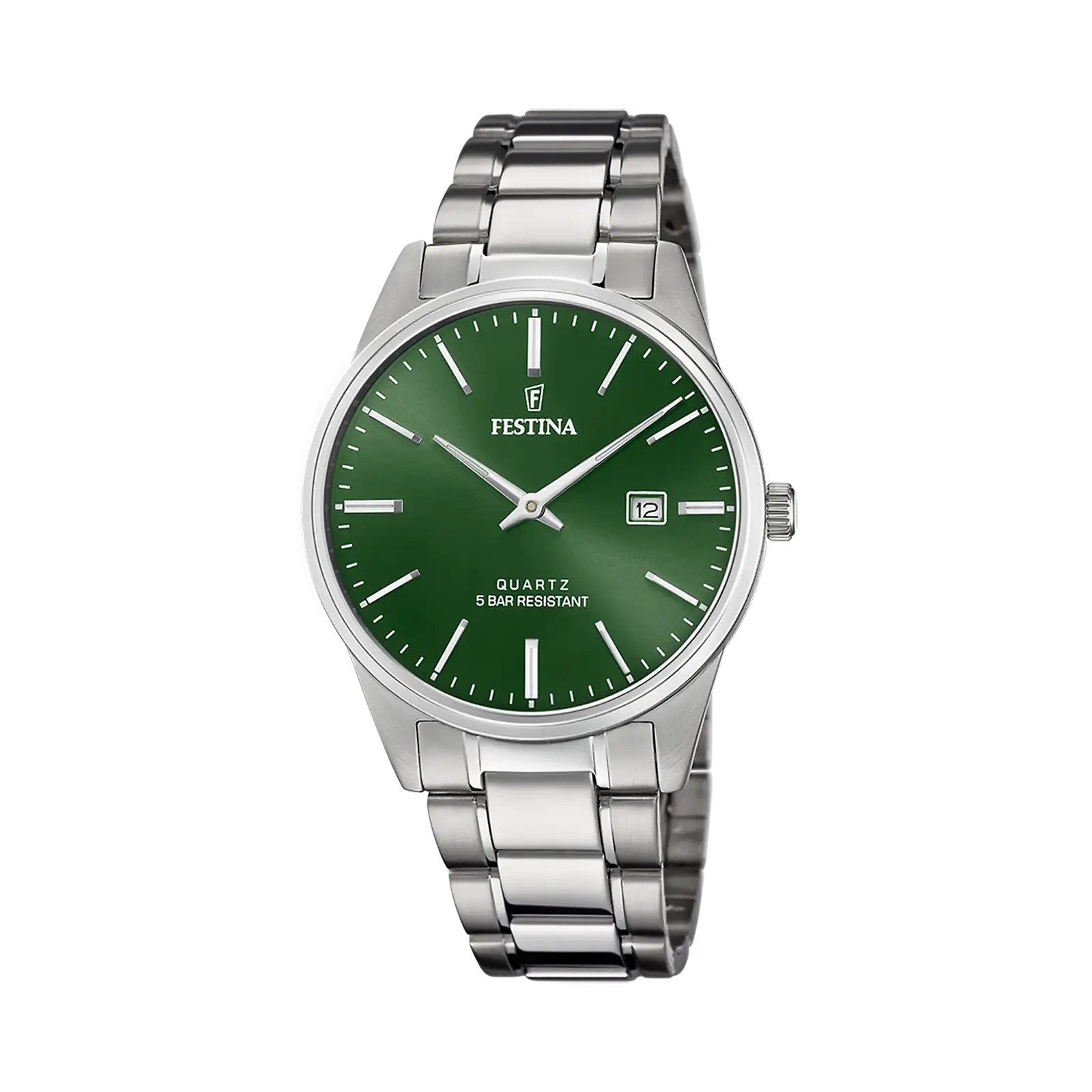 Festina Classic herrklocka grön/stål, metallband - F20511/5