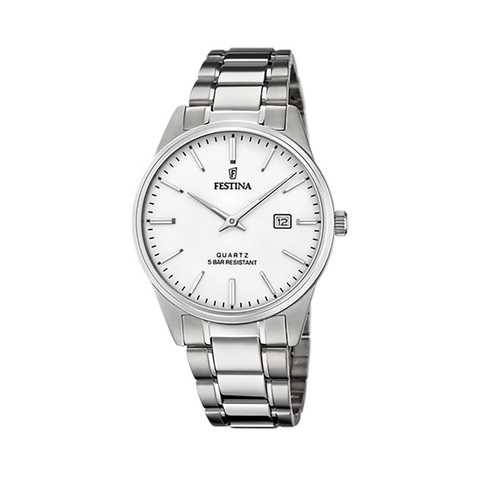 Festina Classic herrklocka vit/stål, metallband - F20511/2