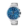Festina Timeless Chronograph herr blå/stål, metallband - F20560/3