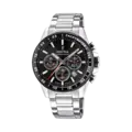Festina Timeless Chronograph herr svart/stål, metallband - F20560/6