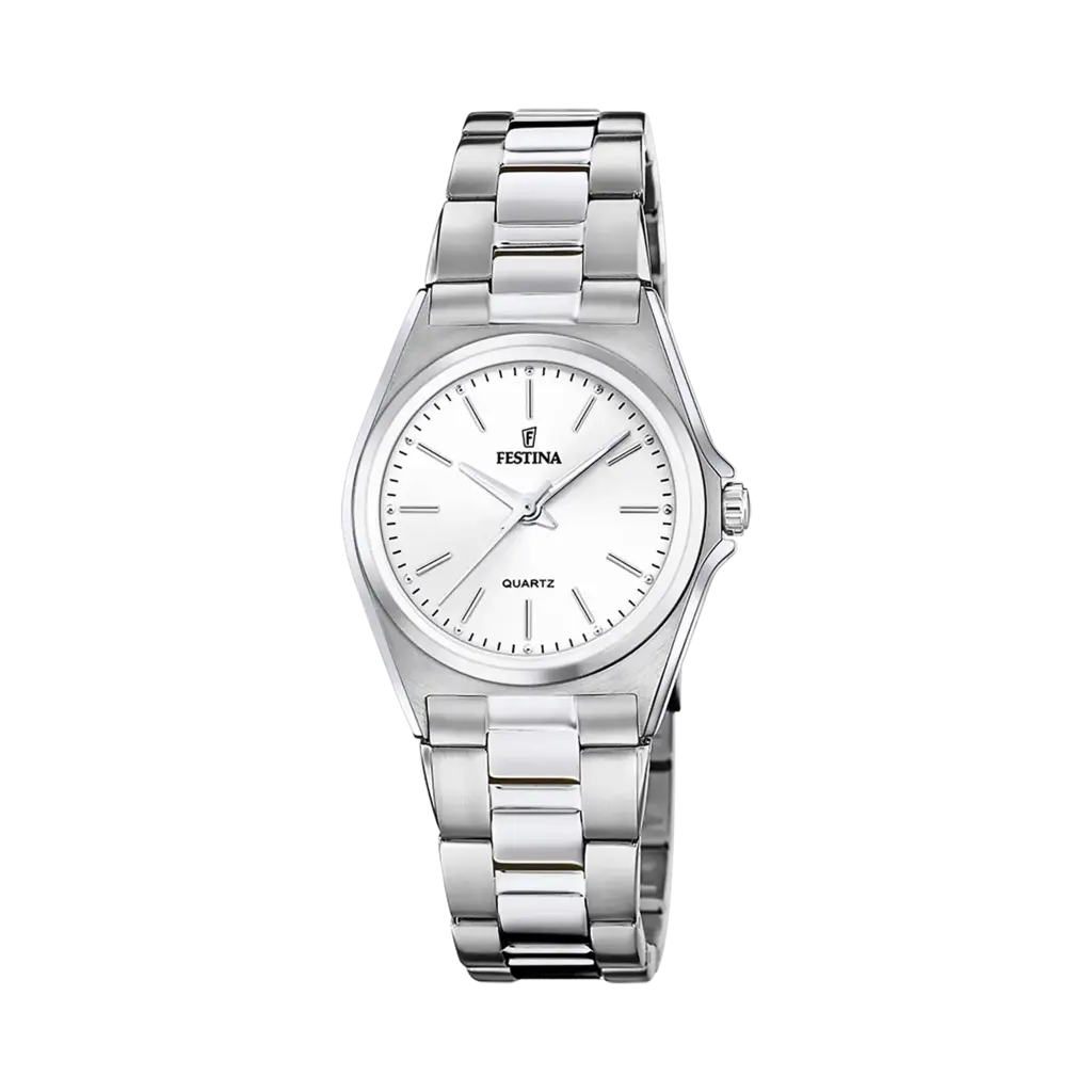 Festina Classic damklocka vit/stål, metallband - F20553/2