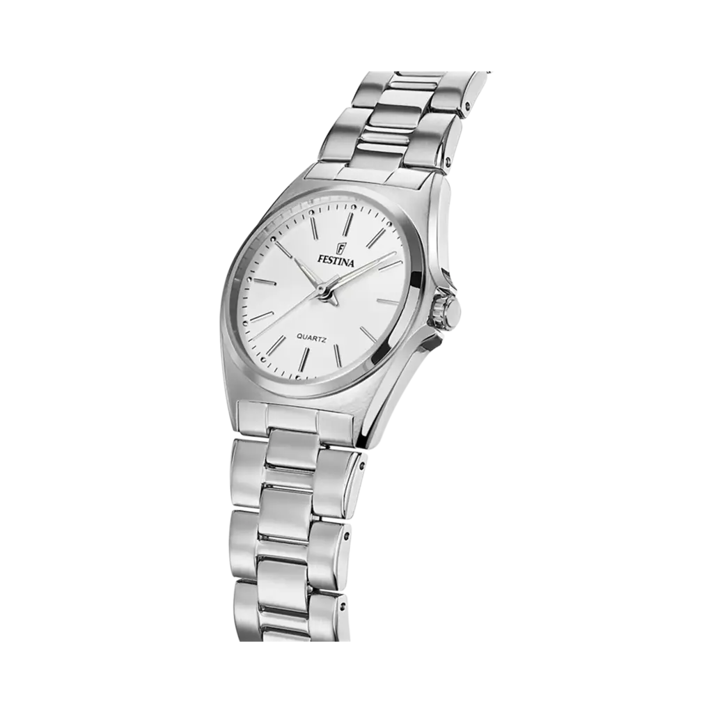 Festina Classic damklocka vit/stål, metallband - F20553/2