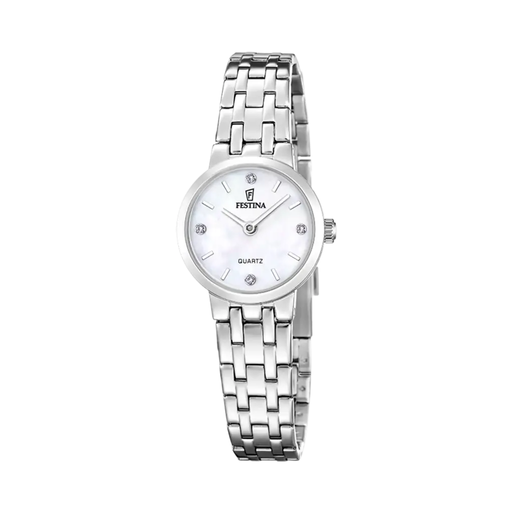 Festina Mademoiselle damklocka pärlemor/stål, metallband - F20746/1