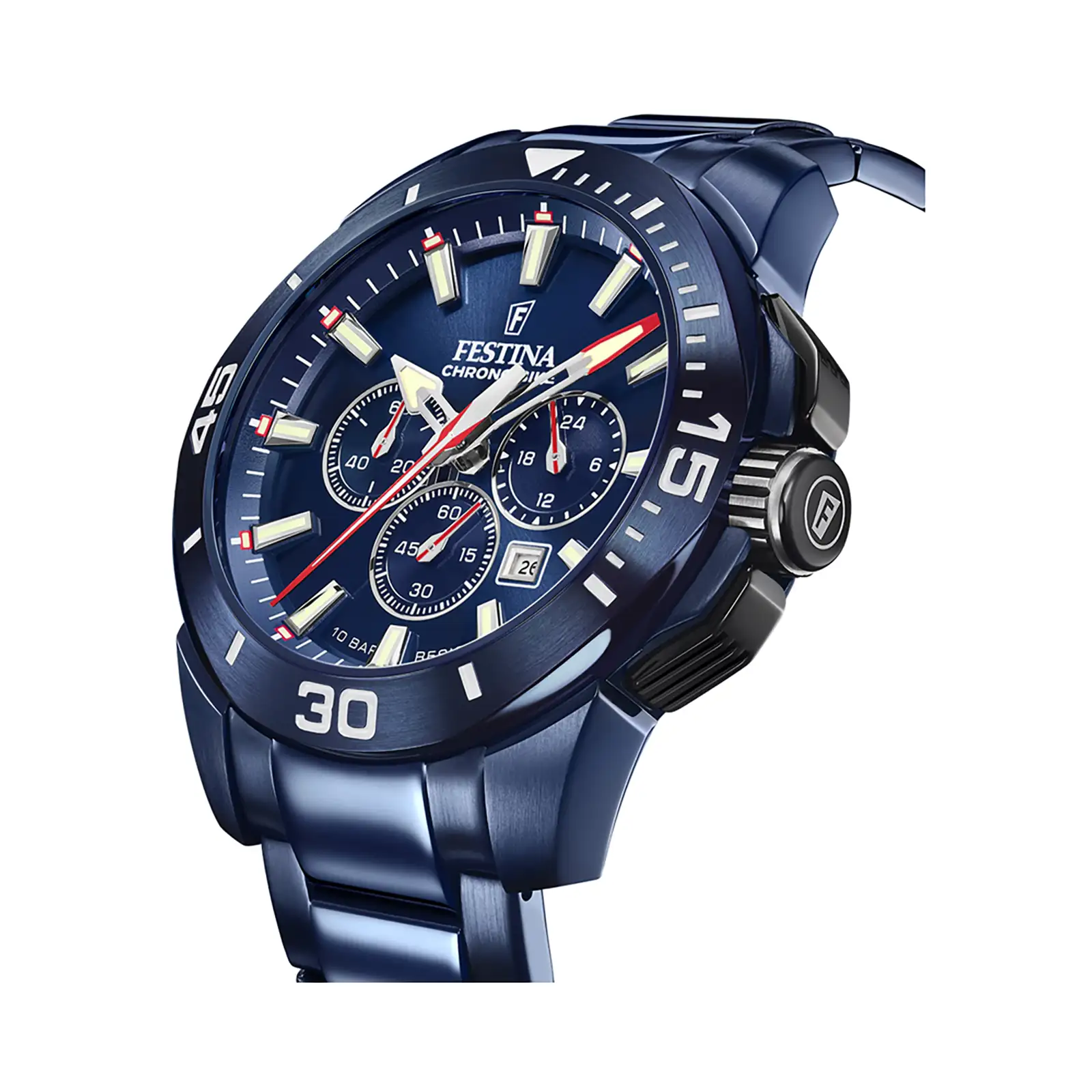 Festina Chrono Bike Special Edition herrklocka blå, metallband - F20643/1