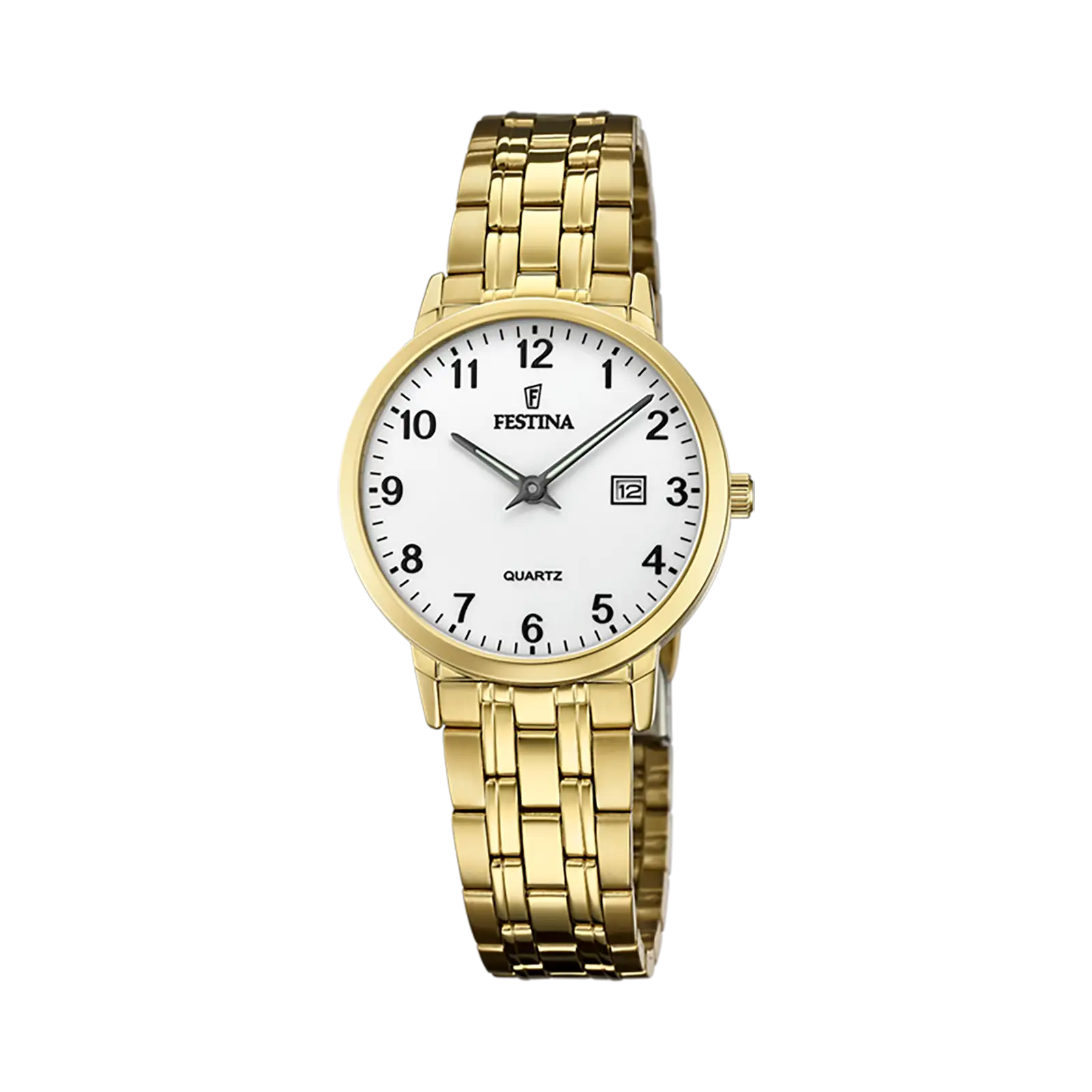 Festina Classic damklocka vit/guld, metallband - F20514/1