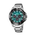 Festina Chrono Bike herrklocka grön/stål, metallband - F20641/3