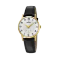 Festina Retro damklocka vit/guld, läderband - F20571/1