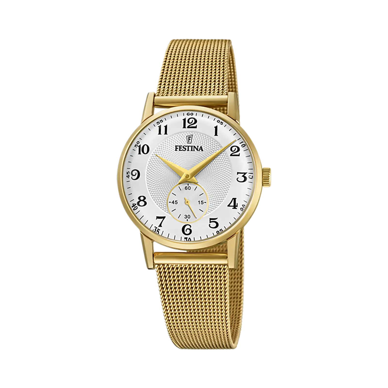 Festina Retro damklocka vit/guld, metallband - F20573/1