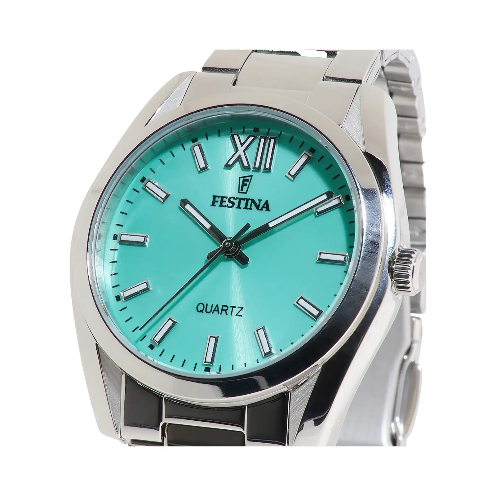 Festina Boyfriend damklocka turkos/stål, metallband - F20622/D