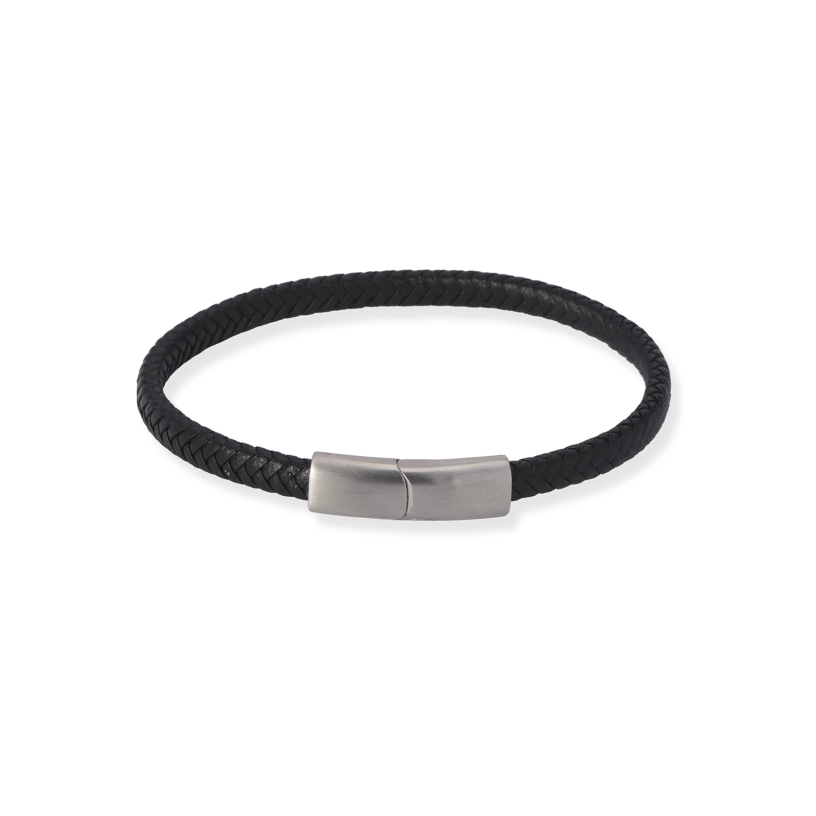 Moretime herrklocka svart/stål, läderband - MG1313-237