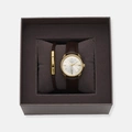 Moretime damklocka silver/guld, läderband - MG1328-636