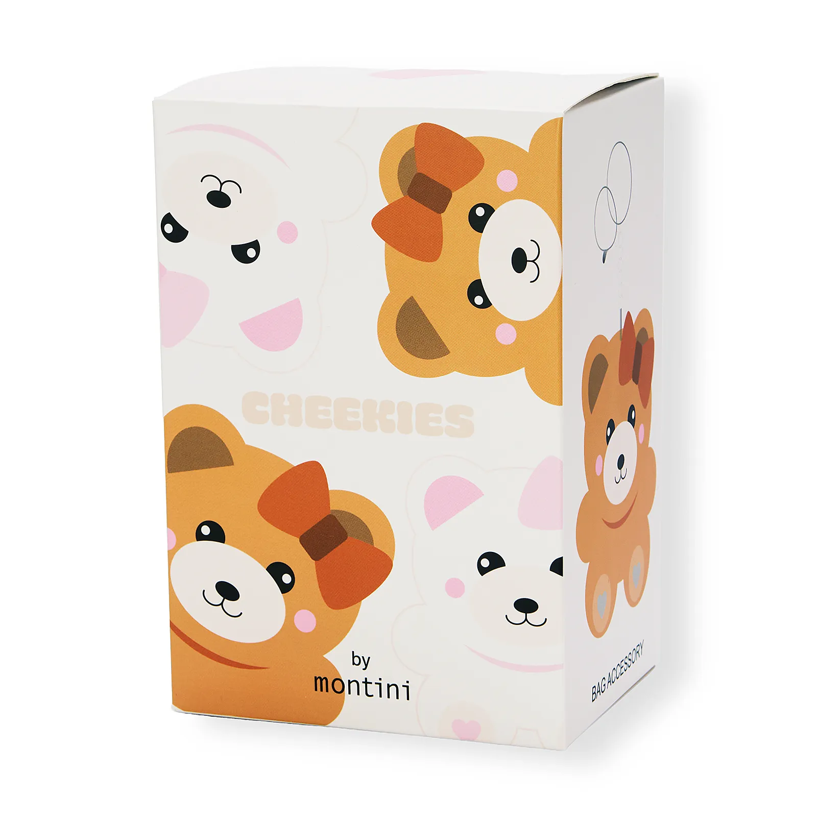 Flerfärgad nyckelring Cheekies, björn blindbox - 8x19cm
