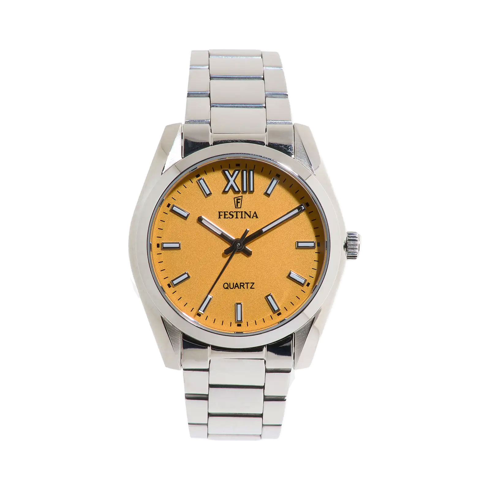 Festina Boyfriend damklocka gul/stål, metallband - F20622/G