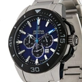 Festina Chrono Bike herrklocka blå/stål, metallband - F20641/2