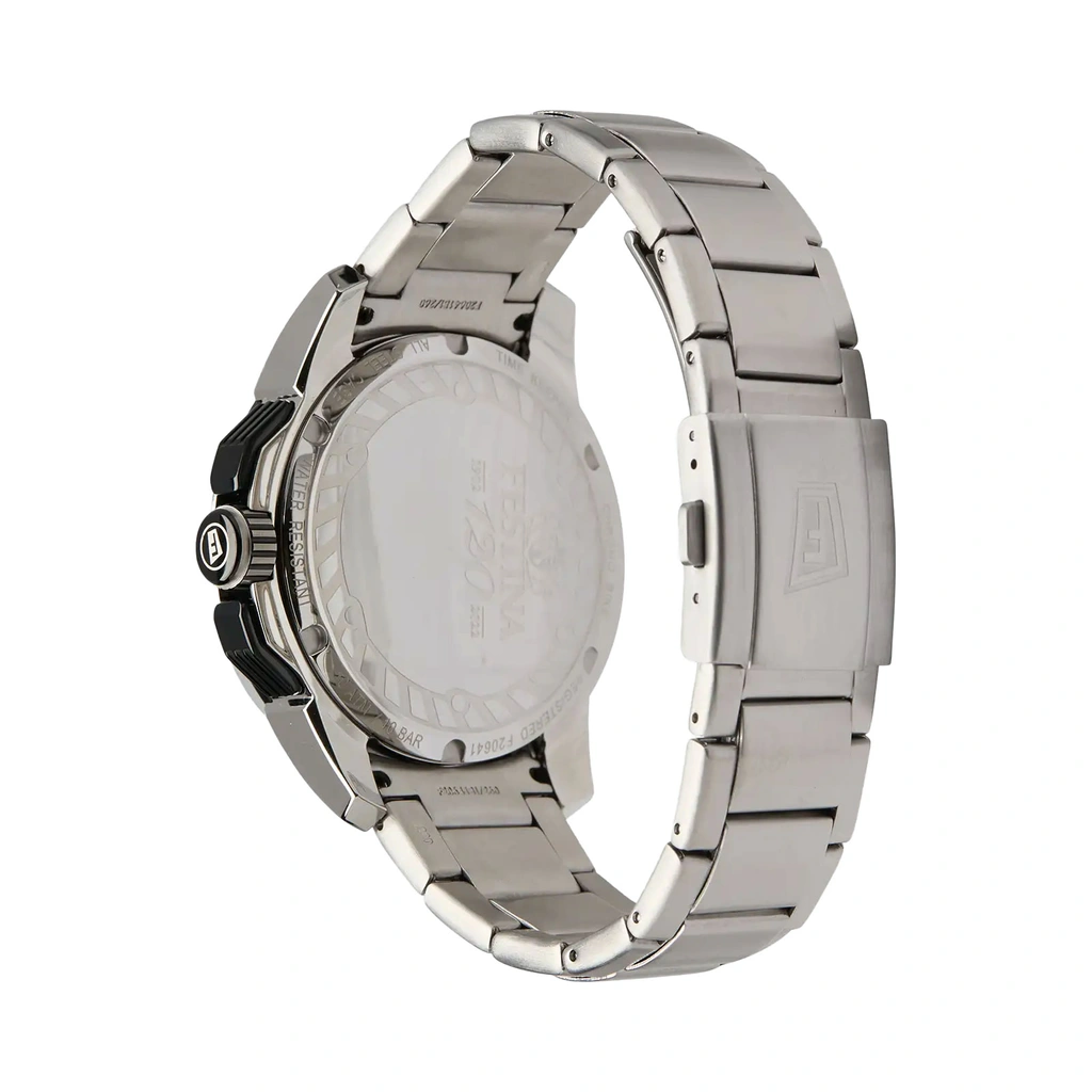 Festina Chrono Bike herrklocka blå/stål, metallband - F20641/2