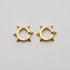 Guldpläterade örhängen stål: Ear cuff med nitar - one size