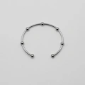 Armband i stål, bangle med boll - 2,5 x 66,5 mm