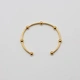 Armband i guldpläterat stål, bangle med bollar - 2,5x66,5 mm