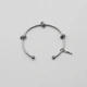 Armband i stål, bangle med knutar - 2,5 x 66,5 mm