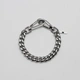Armband i stål, pansarlänk med karbinhake - 10 mm x 20 cm