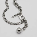 Halsband i stål, kombinerad kedja - 5/8 mm x 82+4 cm