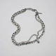 Halsband i stål, ankare/pansar - 82+4 cm