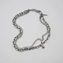 Halsband i stål, ankare/pansar - 82+4 cm