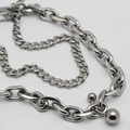 Halsband i stål, ankare/pansar - 82+4 cm