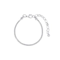 Silverfärgat armband för dam, ormlänk för berlocker