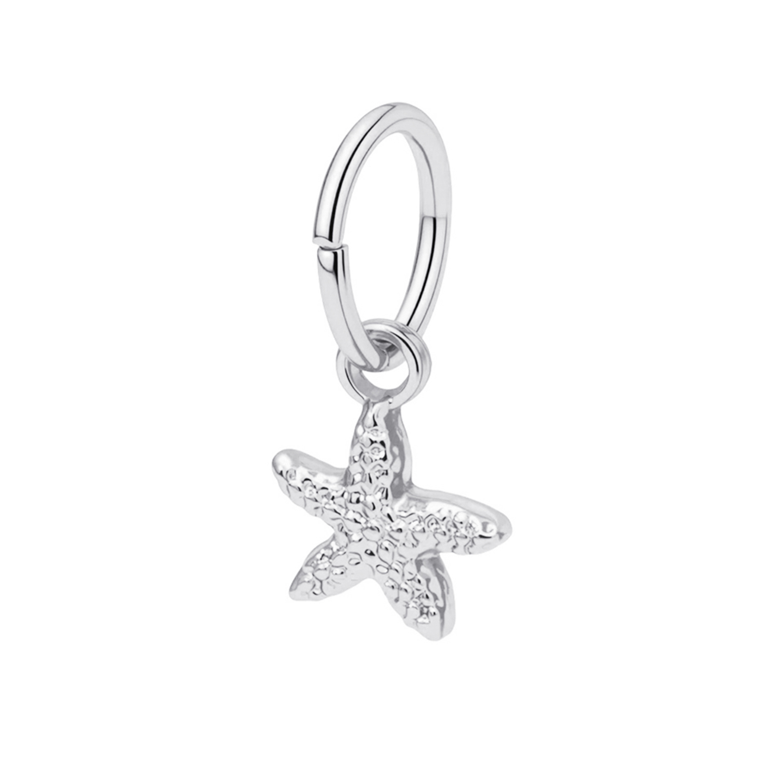 Silverfärgad armbandsberlock,  sjöstjärna